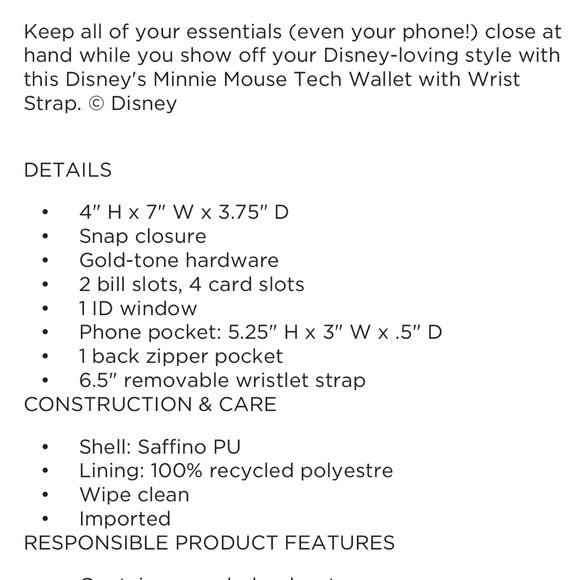 Disney MINNIE MOUSE Tech Wallet - Picture 9 of 9